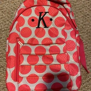 Thirty One Mod Coral Polka Dot Backpack
